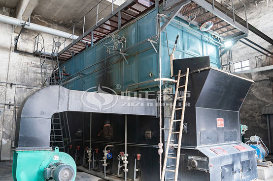 纺织业15吨DZL系列燃生物质三锅筒蒸汽锅炉项目